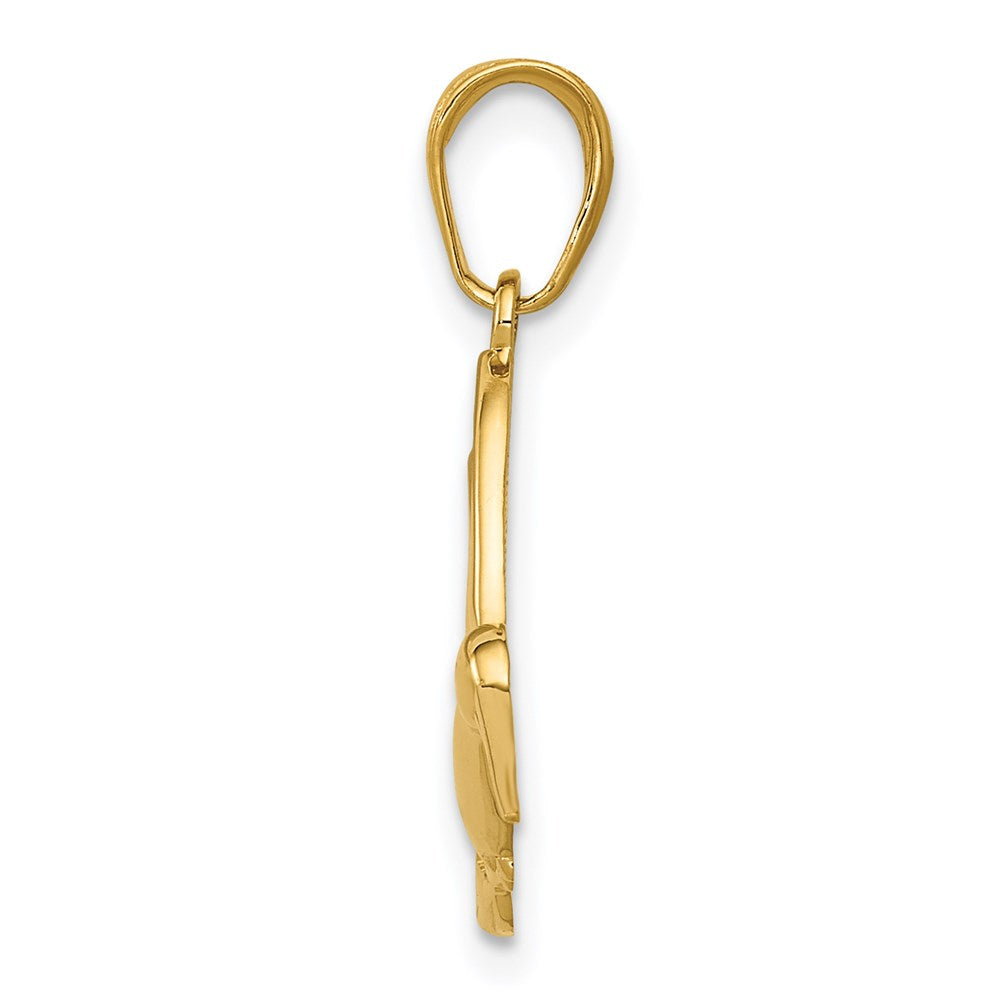 14K Gelbgold Kolibri-im-Flug-Anhänger