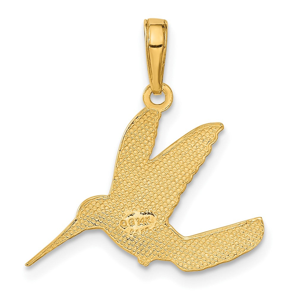 14K Gelbgold Kolibri-im-Flug-Anhänger