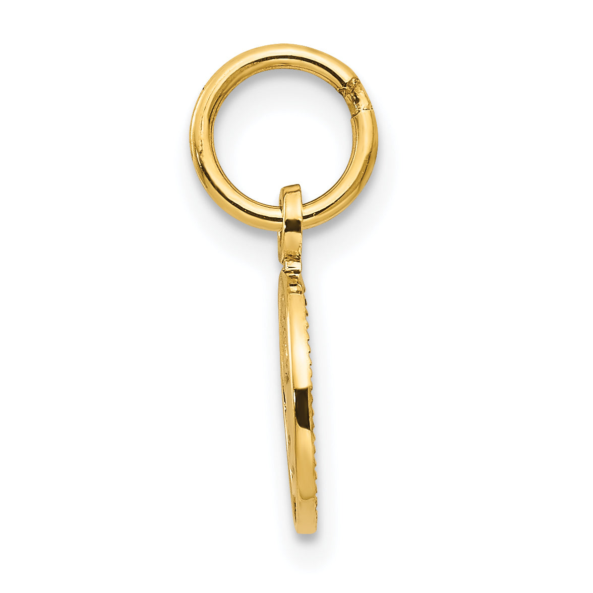14K Gelbgold Klein Poliert Engel Charm