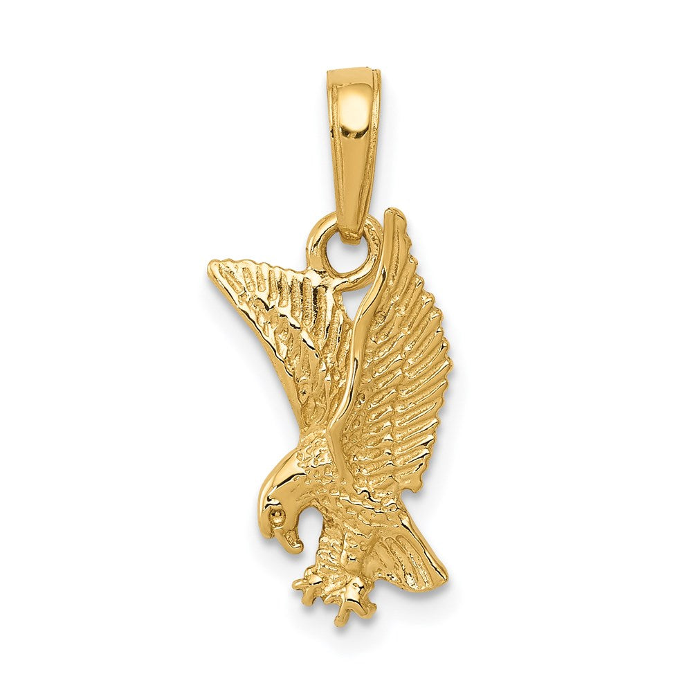 14K Gelbgold Adler Landing Anhänger