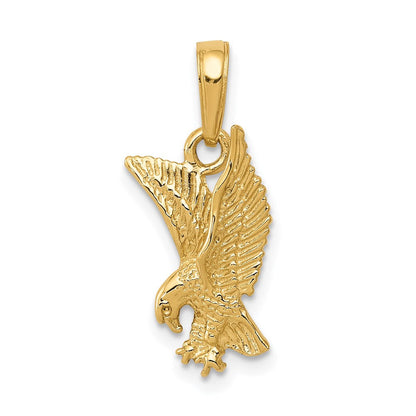 14K Gelbgold Adler Landing Anhänger