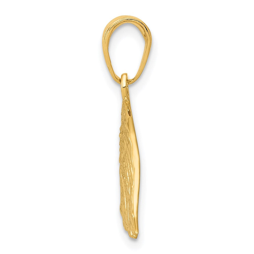 14K Gelbgold Adlerkopf-Anhänger