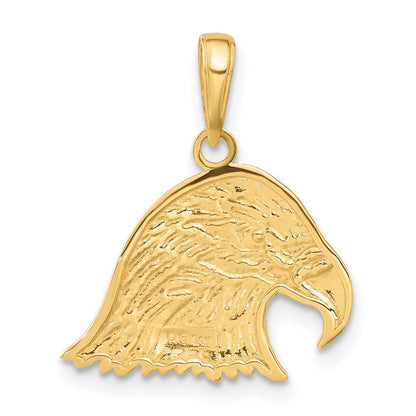 14K Gelbgold Adlerkopf-Anhänger