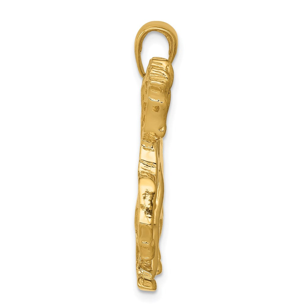 14K Gelbgold Anhänger Galoppierendes Pferd