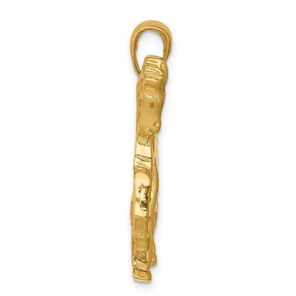 14K Gelbgold Anhänger Galoppierendes Pferd
