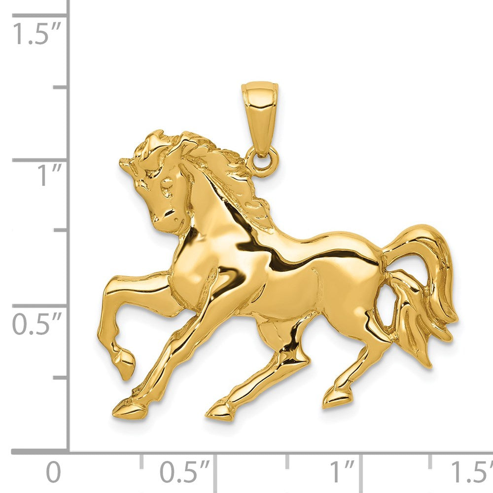 14K Gelbgold Anhänger Galoppierendes Pferd