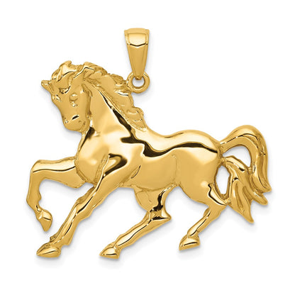 14K Gelbgold Anhänger Galoppierendes Pferd