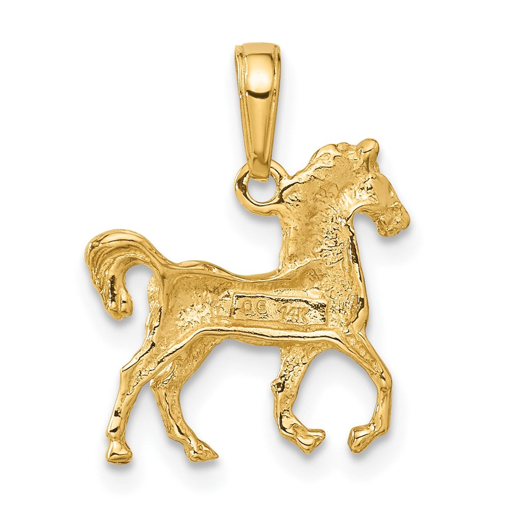 14K Gelbgold Anhänger stehendes Pferd