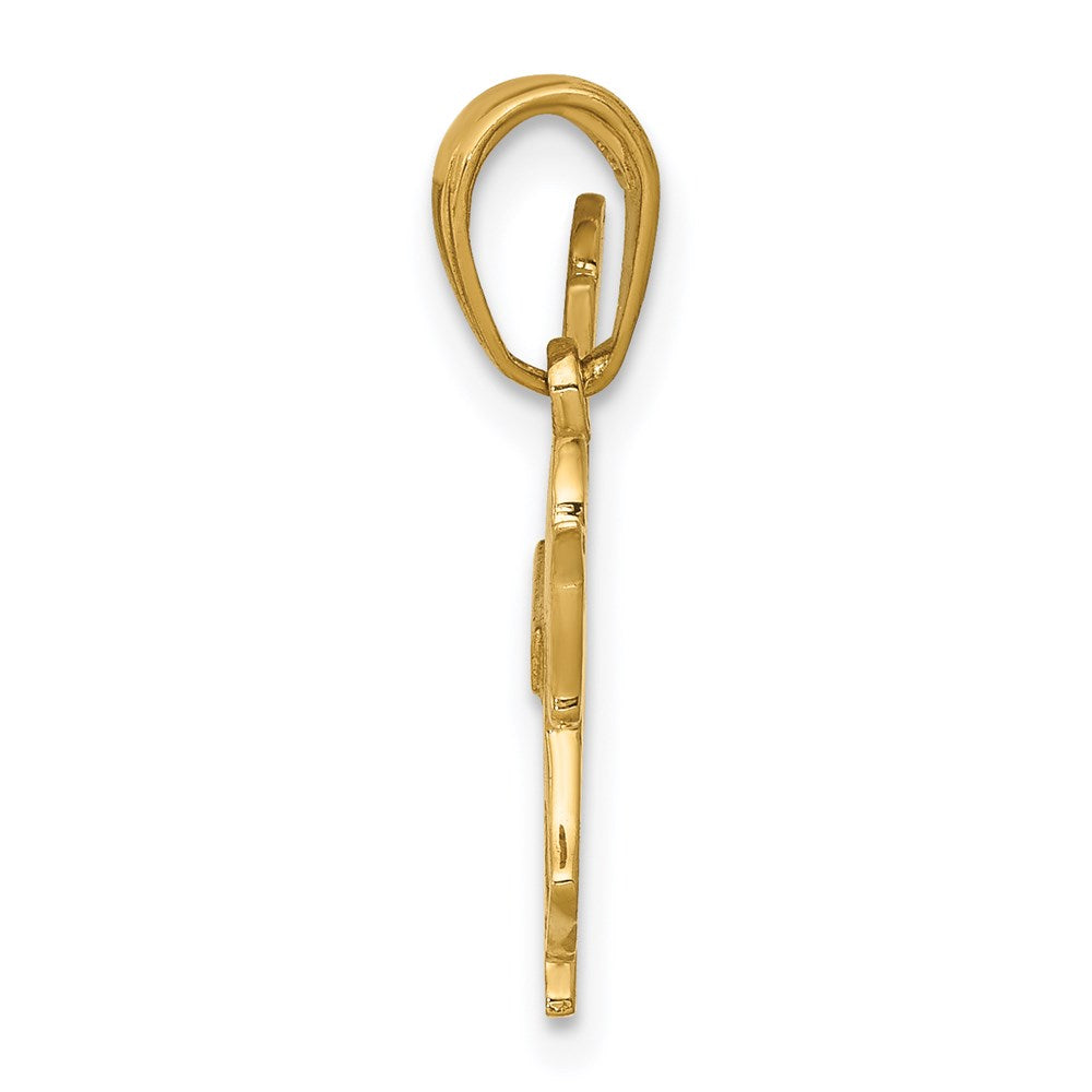 14K Gelbgold Pferd Anhänger