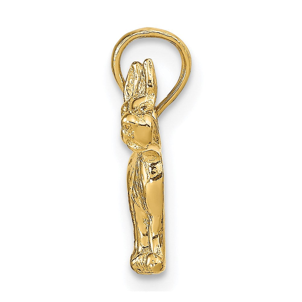 14K Gelbgold Terrier Hund Anhänger