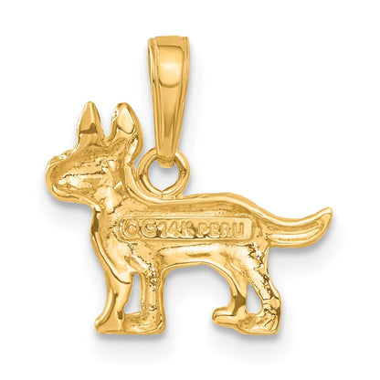 14K Gelbgold Terrier Hund Anhänger