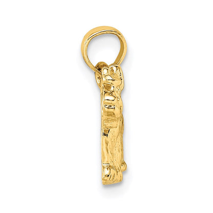 14K Gelbgold Schnauzer-Hund-Anhänger