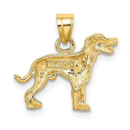 14K Gelbgold Dalmatiner-Hund-Charm