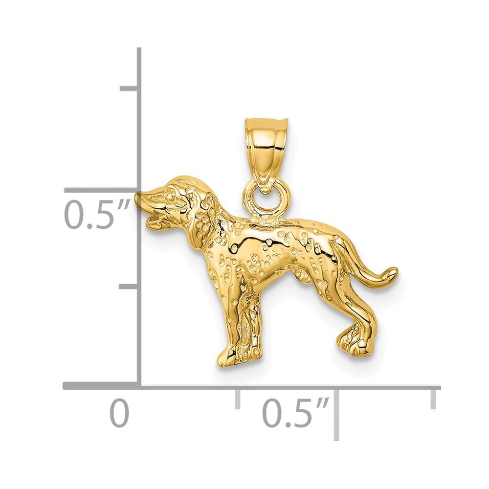 14K Gelbgold Dalmatiner-Hund-Charm