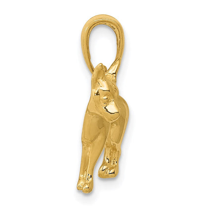 14K Gelbgold Chihuahua-Hund-Anhänger