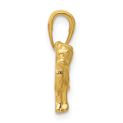 14K Gelbgold Springer-Spaniel-Hund-Anhänger