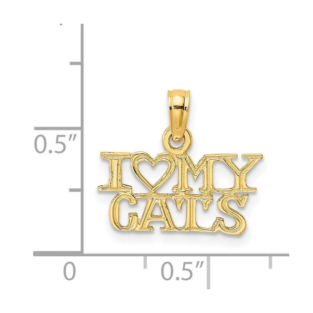 14K Gelbgold I Herz My Cats Charm