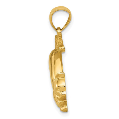 14K Gelbgold Anhänger „Sich streckende Katze“