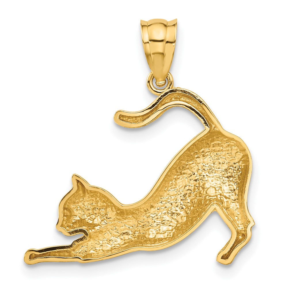 14K Gelbgold Anhänger „Sich streckende Katze“