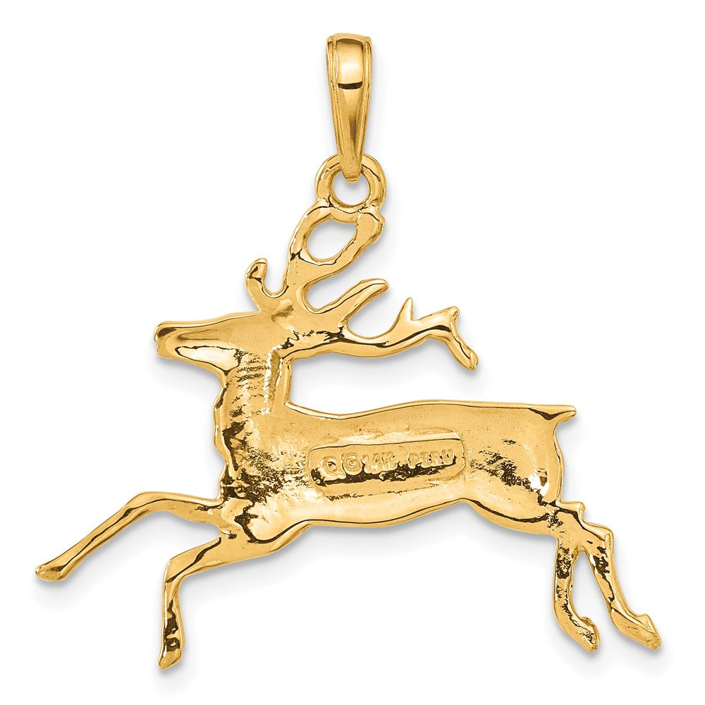 14K Gelbgold Anhänger „Laufender Hirsch