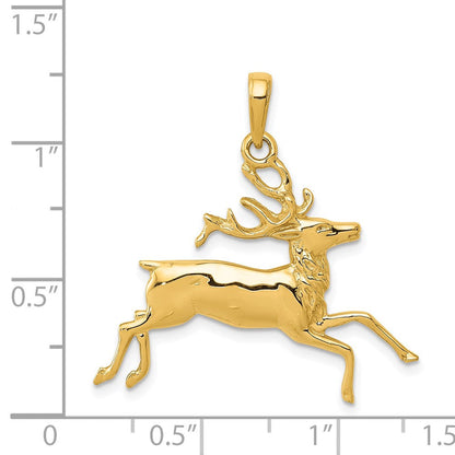 14K Gelbgold Anhänger „Laufender Hirsch