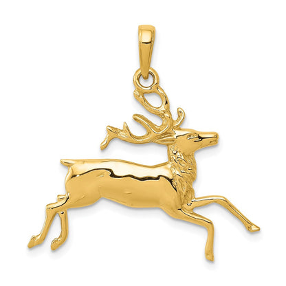 14K Gelbgold Anhänger „Laufender Hirsch