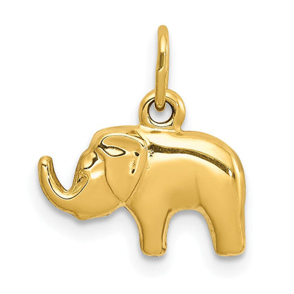 14K Gelbgold Elefant Charm
