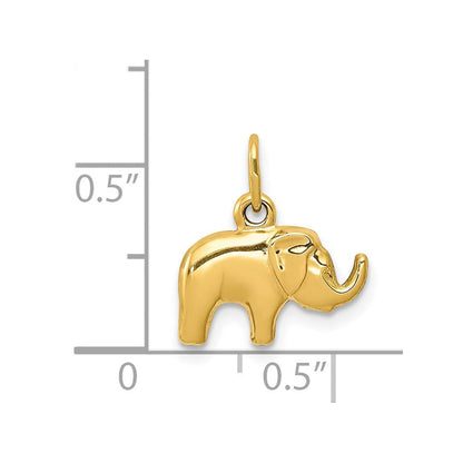 14K Gelbgold Elefant Charm