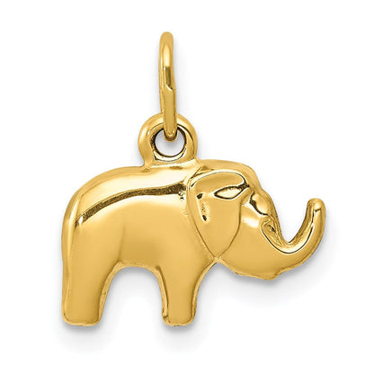 14K Gelbgold Elefant Charm