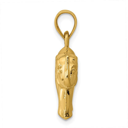 14K Gelbgold Elefant Anhänger