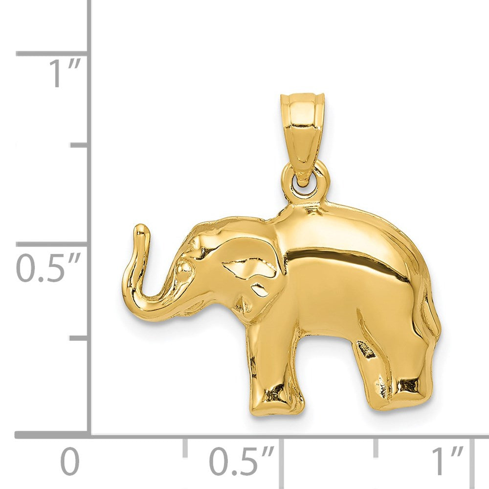 14K Gelbgold Elefant Anhänger