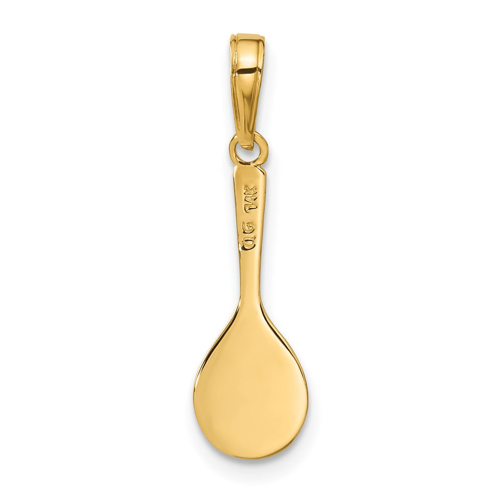 14K Gelbgold Tennis Schläger und Kugel Charm