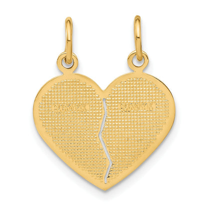 14K Gelbgold MUTTER-TOCHTER Trennbarer Charm