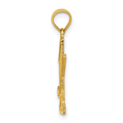 14K Gelbgold Golf Club und Kugel auf #1 Charm