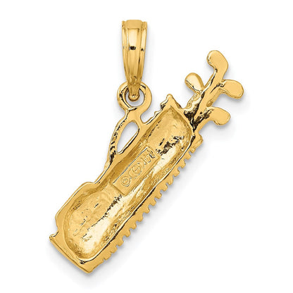 14K Gelbgold Golftaschen-Charm