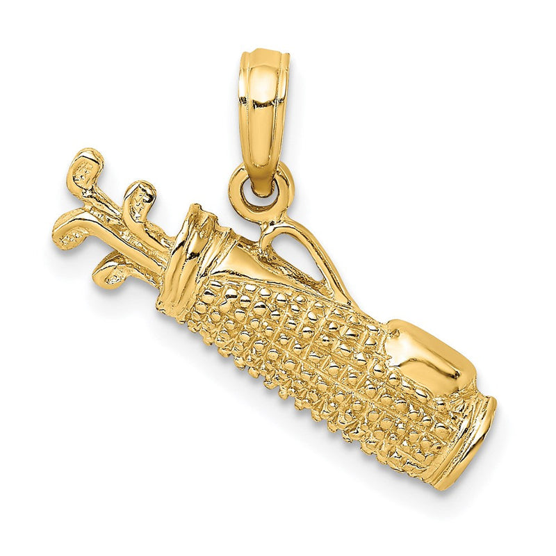 14K Gelbgold Golftaschen-Charm