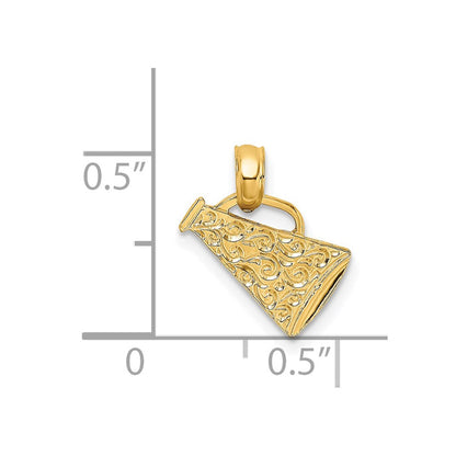 14K Gelbgold Megaphone mit Handle Charm