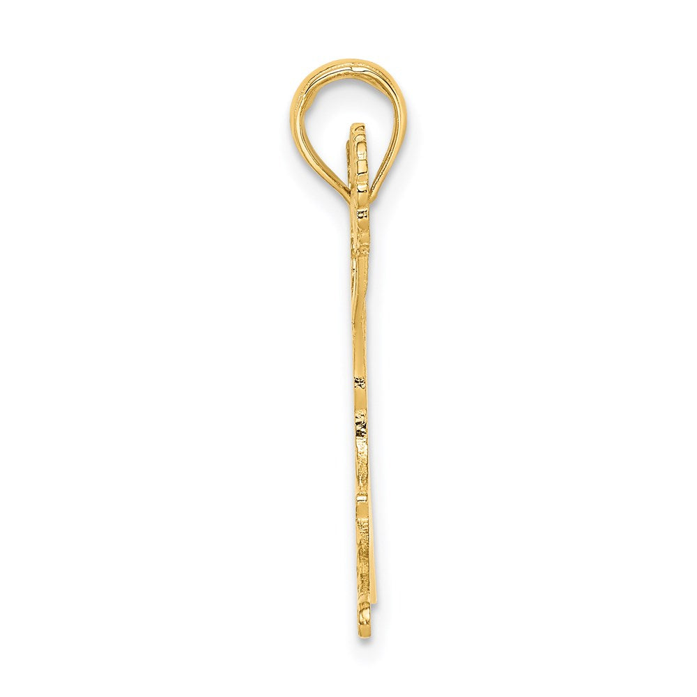 14K Gelbgold Cheerleader Springend mit Pom-poms Charm