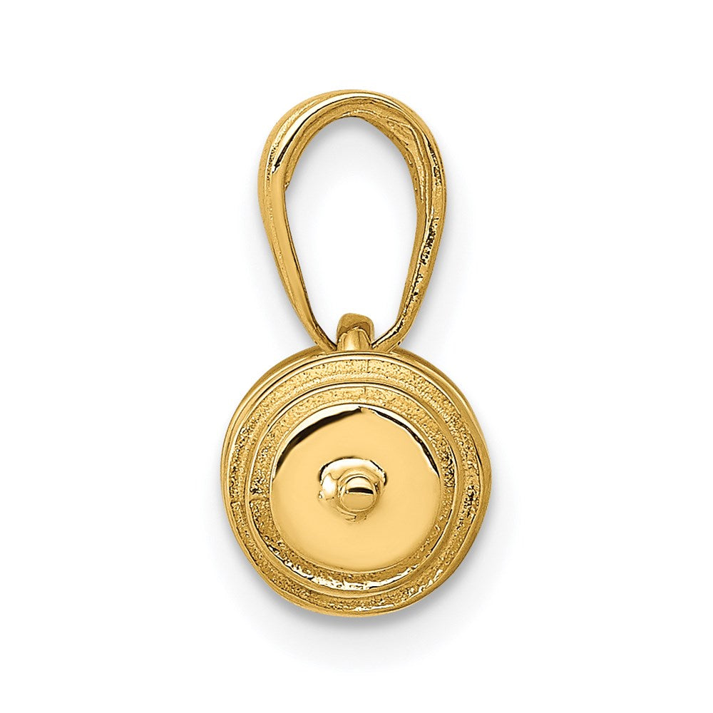 14K Gelbgold 3-D Hantel-Anhänger