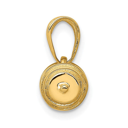 14K Gelbgold 3-D Hantel-Anhänger