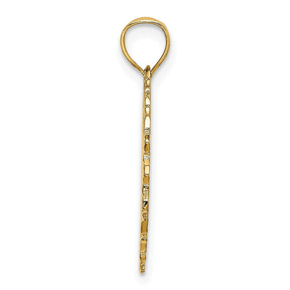14K Gelbgold Dart Board und Darts in Blatt Design Charm