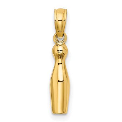 14K Gelbgold 3-d Bowling Charm