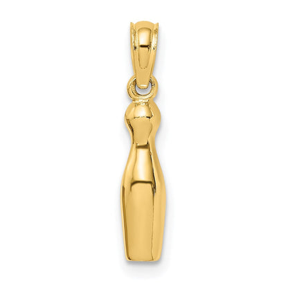 14K Gelbgold 3-d Bowling Charm