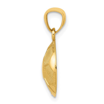 14K Gelbgold Fußball Kugel Anhänger