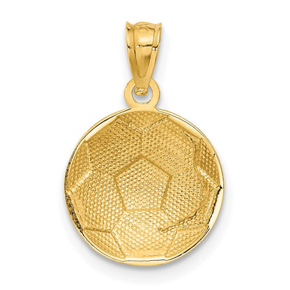 14K Gelbgold Fußball Kugel Anhänger