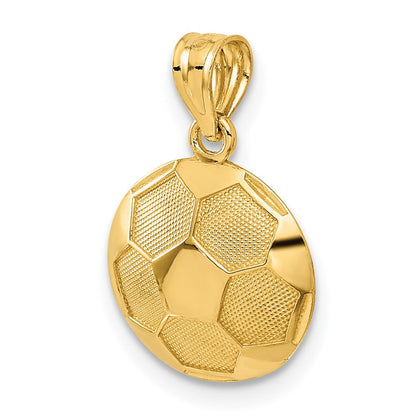 14K Gelbgold Fußball Kugel Anhänger