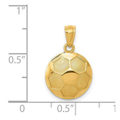 14K Gelbgold Fußball Kugel Anhänger