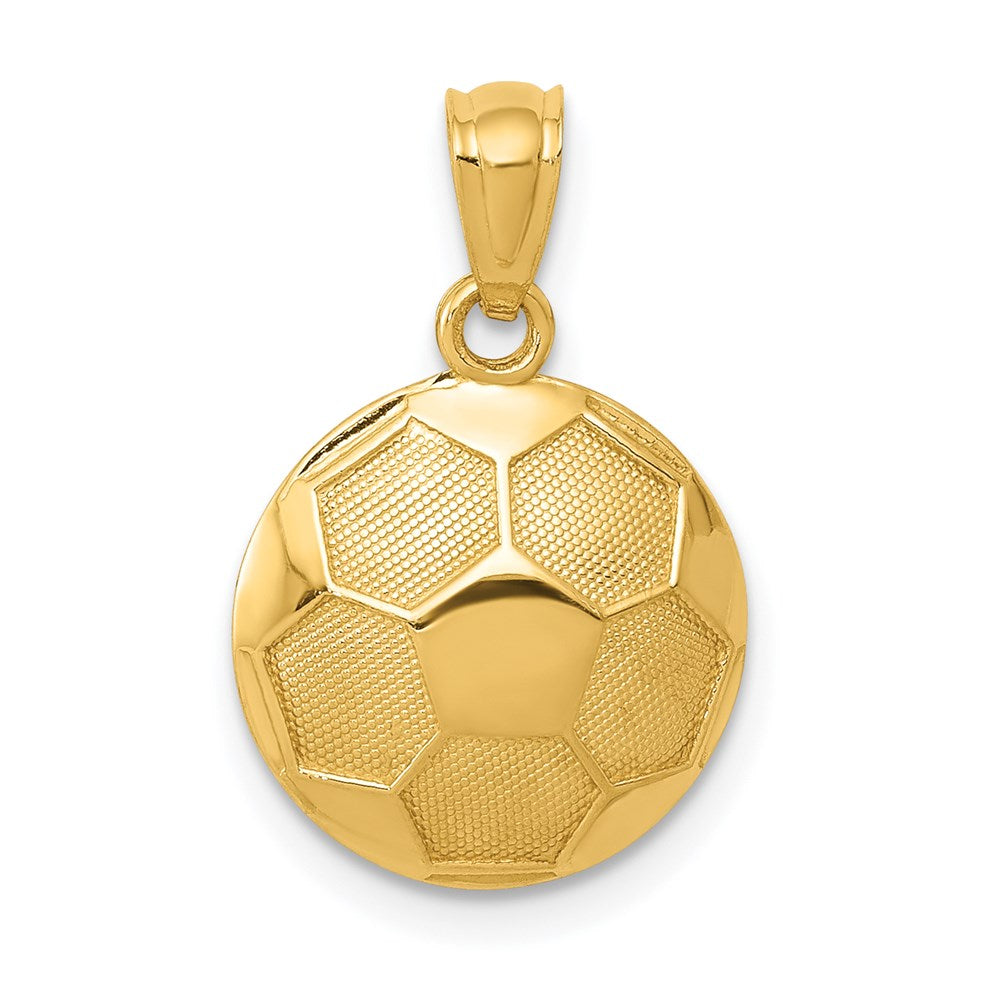 14K Gelbgold Fußball Kugel Anhänger