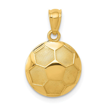 14K Gelbgold Fußball Kugel Anhänger
