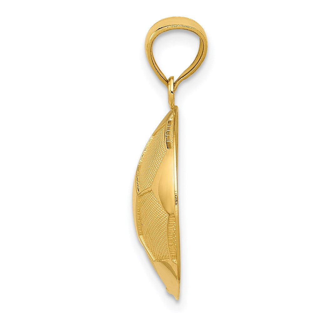 14K Gelbgold Fußball-Anhänger